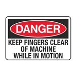 Keep Fingers Clear of Machine While in Motion Decal